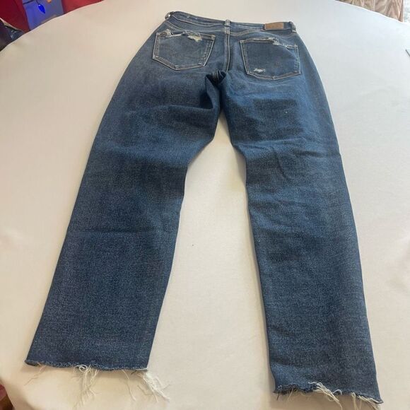 American Eagle Mom Jeans Stretch Destroyed Denim Jeans Size 6 - Picture 9 of 9